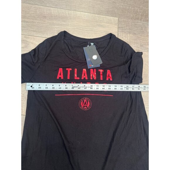 FANATICS ATLANTA UNITED WOMENS LIGHTWEIGHT T SHIRT NEW BLACK & RED MEDIUM - Picture 3 of 7